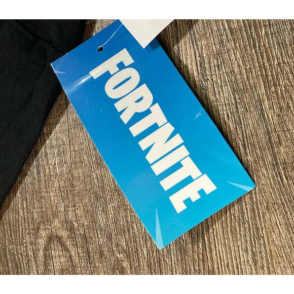 Fortnite Boys 10/12 Black Logo Long Sleeve Graphic Print Shirt - NWT - Picture 2 of 7
